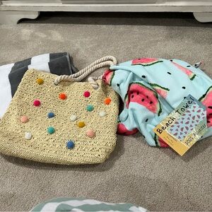 Beach bag with 2 towels